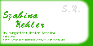 szabina mehler business card